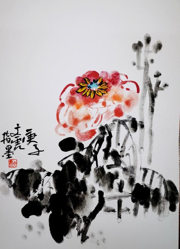 又来了一个不按套路出牌的他不同毛笔用手作画网友哟还不错