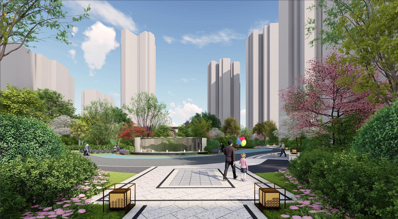 品质社区匠心造园25万方绿地园林景观