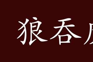 狼吞虎咽的出处,释义,典故,近反义词及例句用法   成.