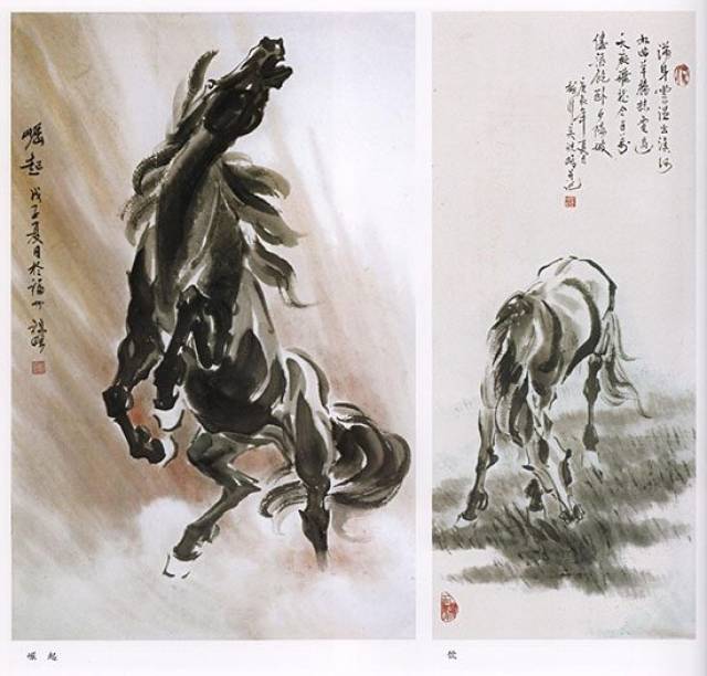 最新アイテムを海外通販 中国美術・純手描き三尺馬画芯・水墨画・動物 ...