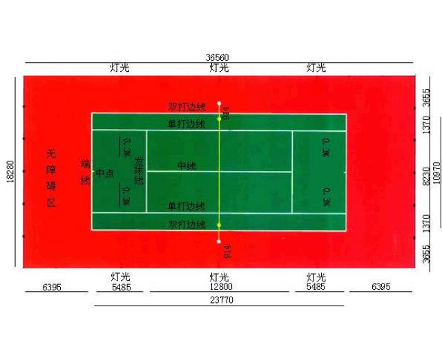 标准网球场场地尺寸