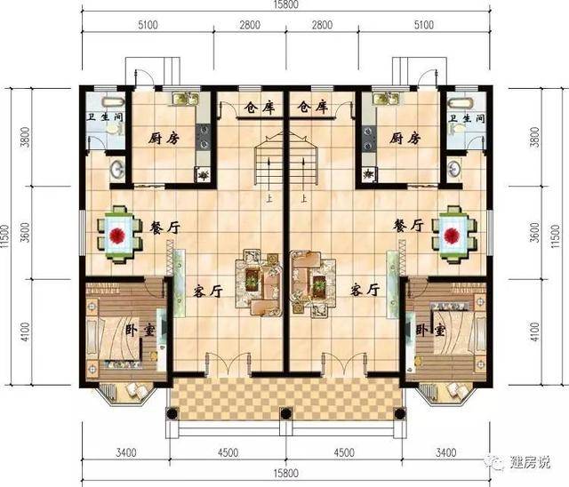 10款兄弟双拼农村别墅户型图,这样建房才家庭和睦