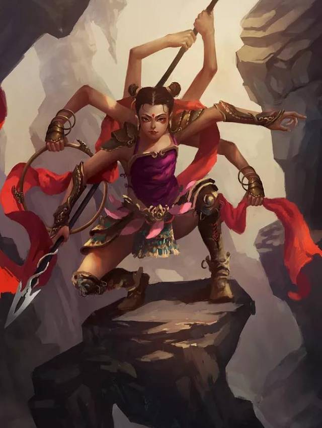 原文说:"轮马相交,未及数合,被殷郊一番天印把哪吒打下风火轮来.