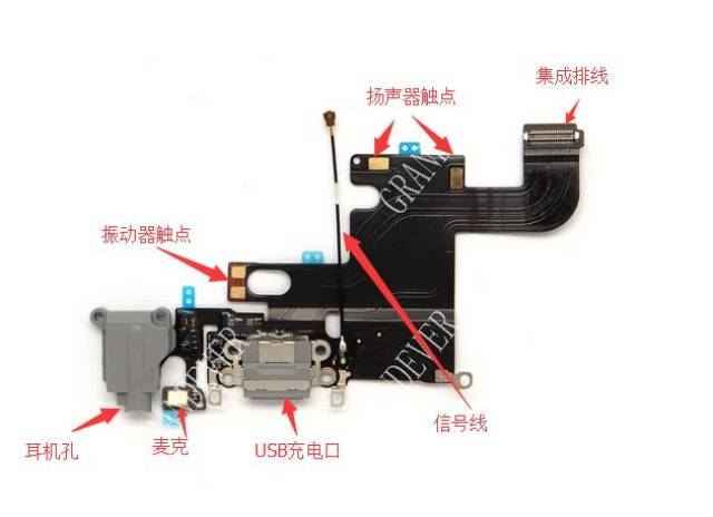 苹果xr充电口内部图图片