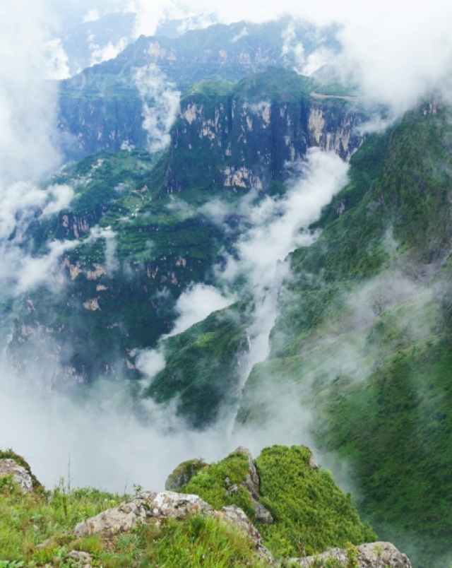 云雾缭绕的大山包简直人间仙境
