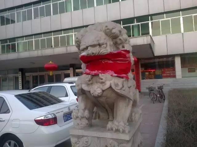 红色是石狮子喜欢颜色,同时也有着喜庆的意思.