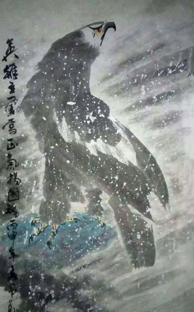 劉文鷹畫家——鷹擊長空 氣勢磅礴