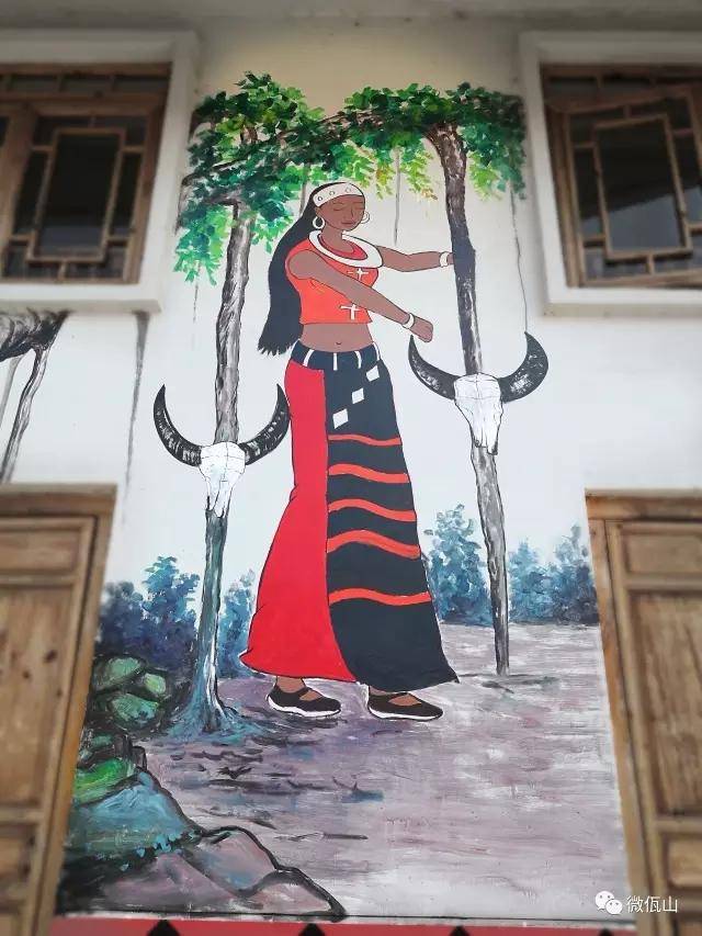 发现沧源之美#葫芦小镇里美丽的佤族壁画