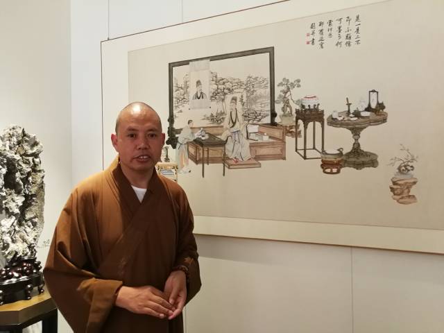 延參法師到訪北京故宮博物院參觀四僧書畫展