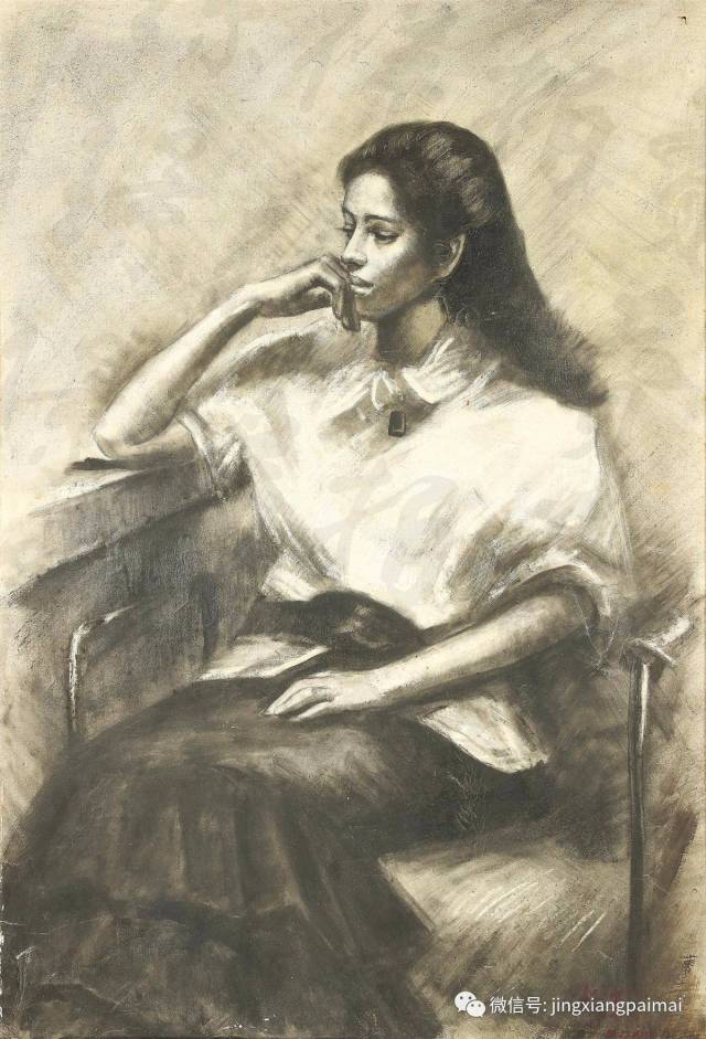 靳尚谊 沉思的美女