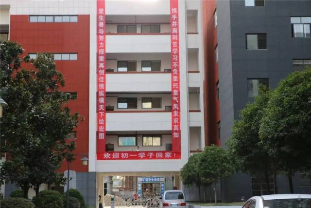 学校悬挂的迎新标语打造别样的迎新氛围