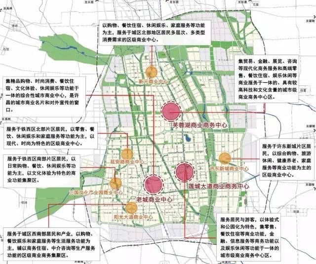 規劃(2017-2020),對未來許昌市主城區及縣區組團商貿物流進行了規劃