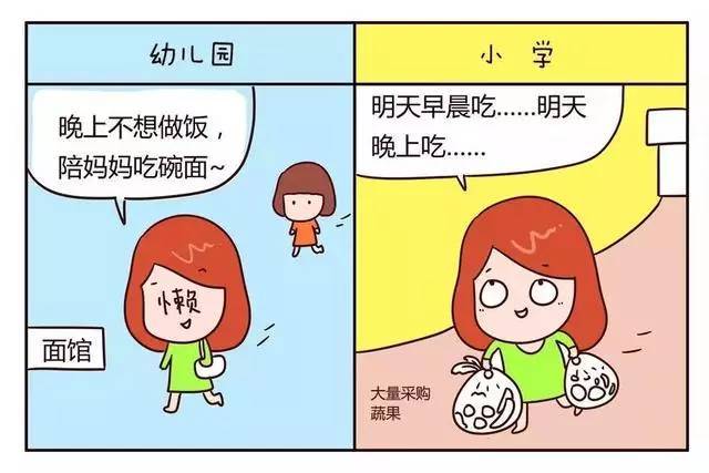 一组漫画告诉你,小学和幼儿园有什么区别,心不要太累!