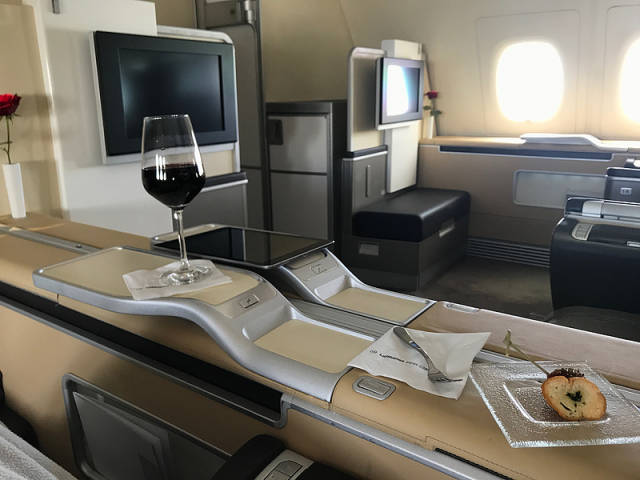 汉莎航空头等舱初体验 pek-fra