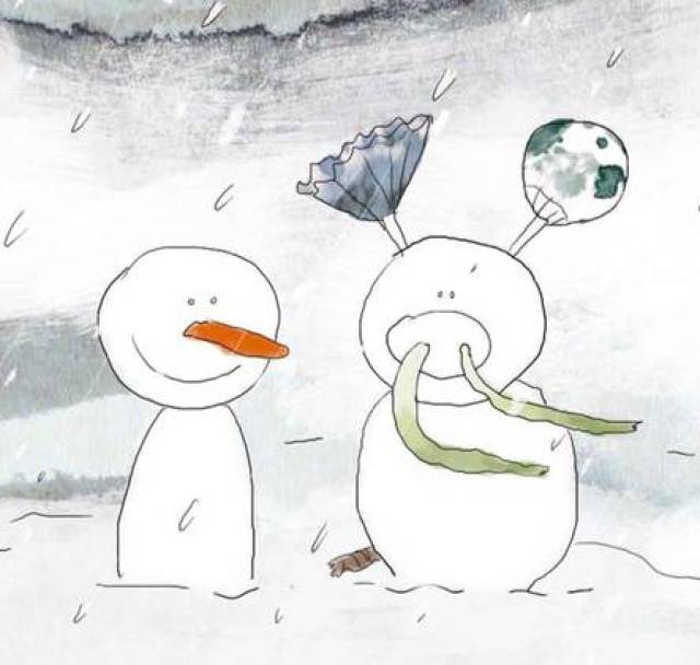 下雪的冬天,他和谁一起堆雪人?