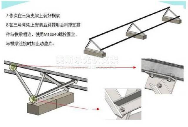 瓦房光伏支架固定图解图片