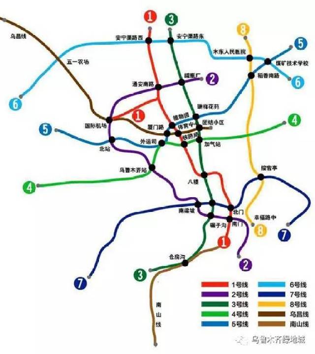 乌鲁木齐市地铁规划图图片