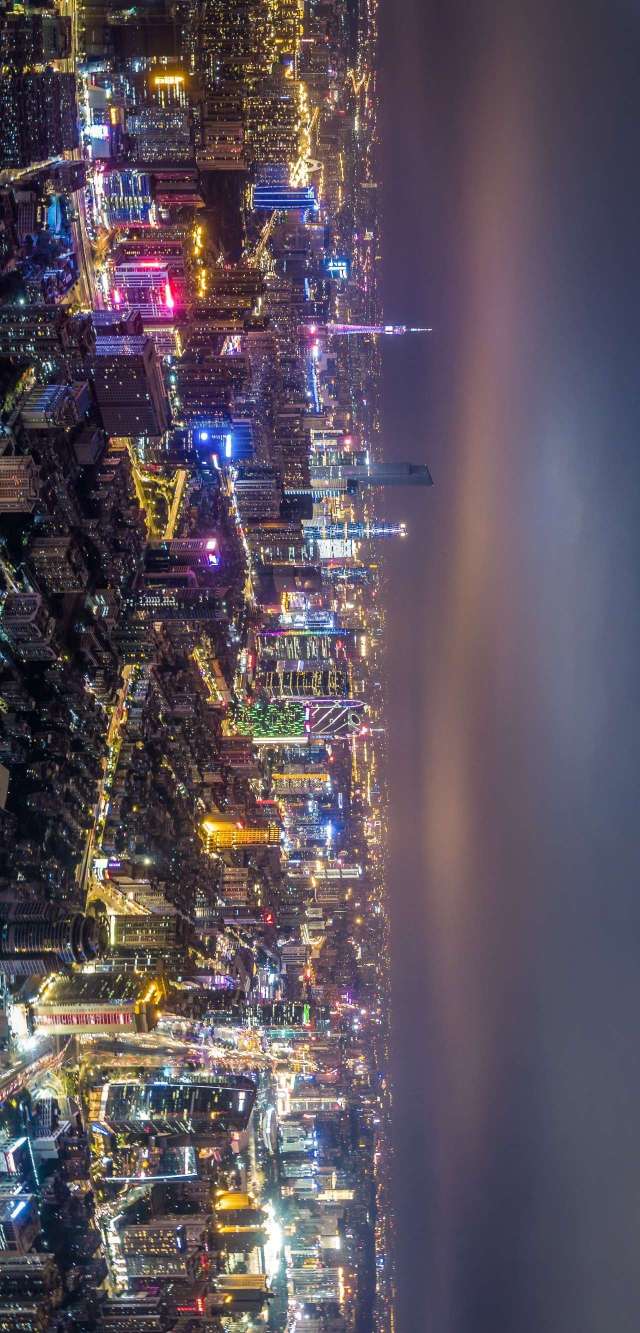 美丽的广州夜景航拍 飞标视觉 摄 古代传统中轴线