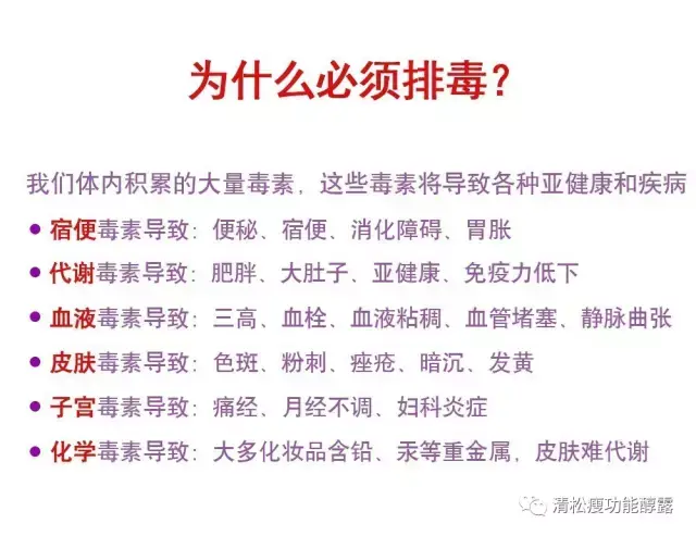 人体排毒的重要性,清松瘦为什么可以排毒?