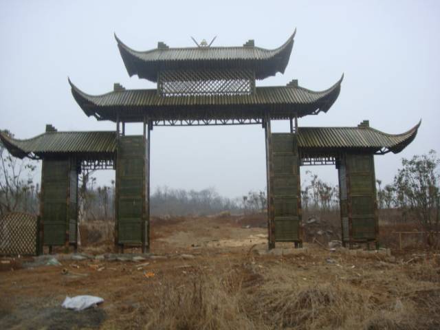 竹门头,竹凉亭展示