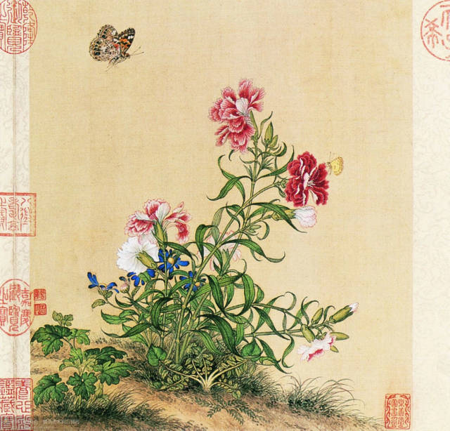 古代花卉图,牡丹花卉图,花卉图素描_大山谷图库