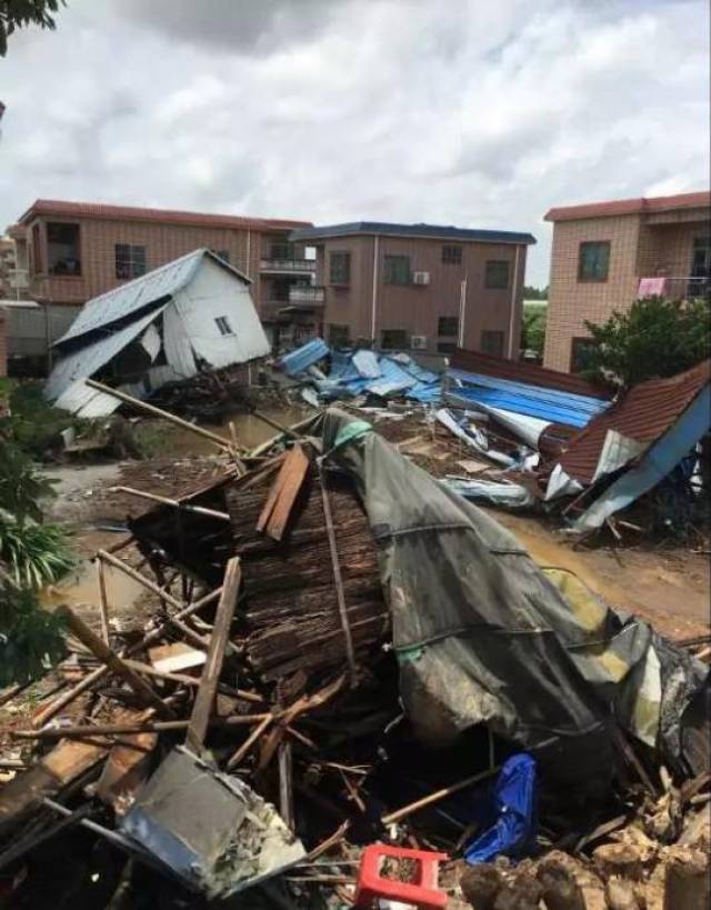 大岗新沙,台风过后面目曝光!堤坝缺口,损失惨重!然而14号台风又来了.