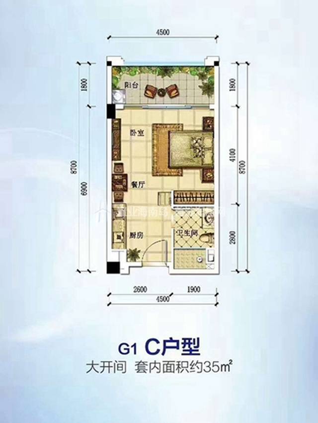 c户型35平大开间