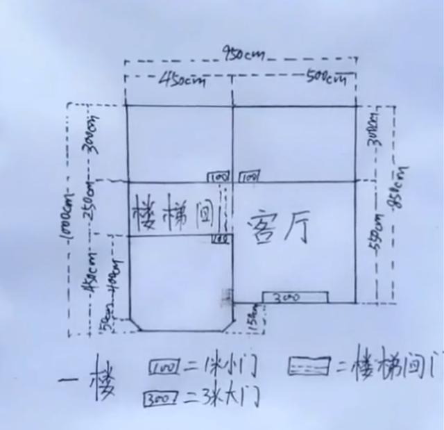 農村小夥自建三層別墅,自畫建房圖紙,獲得網友們稱讚