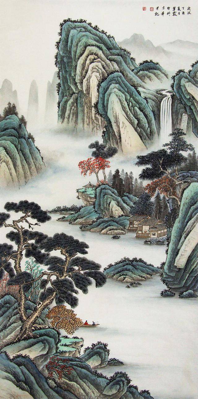 艺术家吕翠霞的山水画格调高雅,重视写生,画面极富艺术魅力