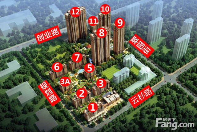 动态:绿荫里项目分为三期开发,共规划35栋楼,7栋小高层,28栋花园洋房