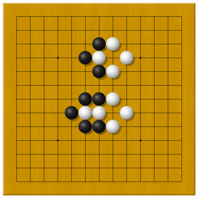 圆回呗围棋入门教室:四,打劫与打二还一