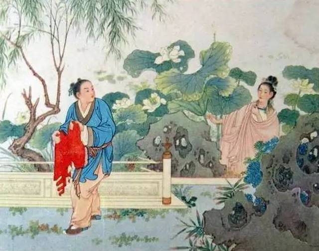 织女随牛郎来到人间,结为夫妻,男耕女织,生活幸福