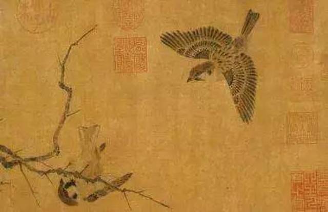 崔白寒雀图高清,白寒雀图,白寒雀图赏析_大山谷图库