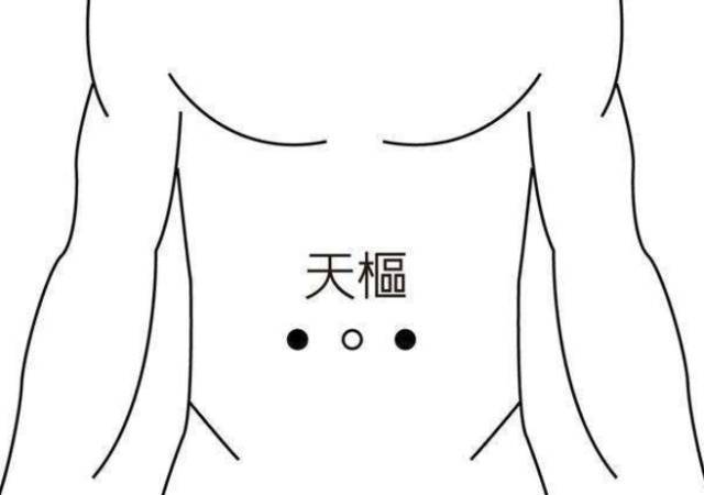 天枢穴:肚脐旁开两寸(三横指宽)