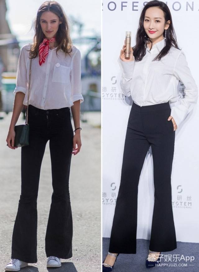 拒绝"上班族"气质,超模都爱的白衬衫黑裤子这么穿才时尚!
