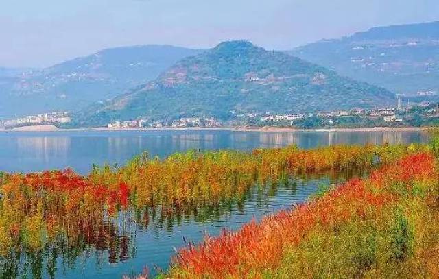 秋天的汉丰湖图片
