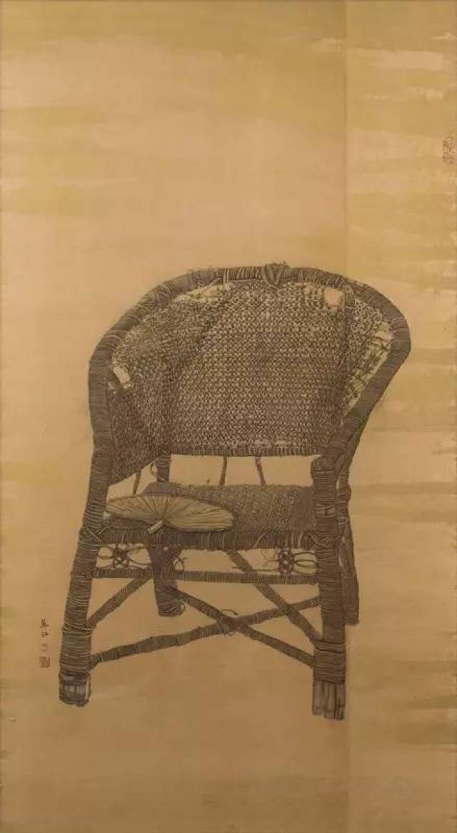于长江/《藤椅的故事》/216x112cm/国画