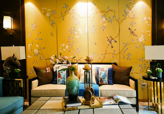 新中式风格样板间室内软装设计案例-未来紫金府_手机搜狐网