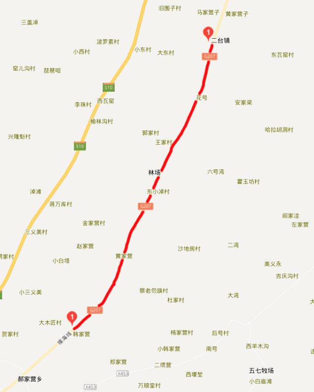 341国道环县段路线图图片