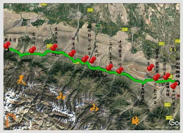 s101国防公路路线图图片