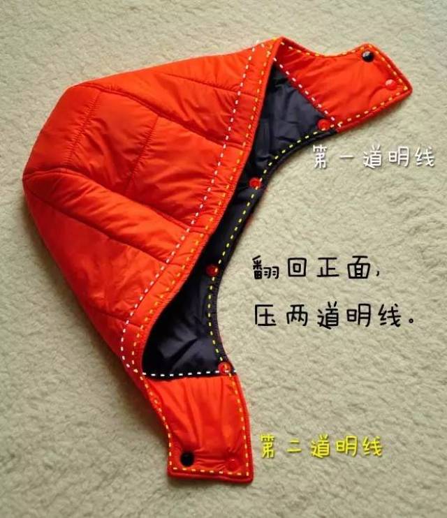 羽绒服帽子打板图图片