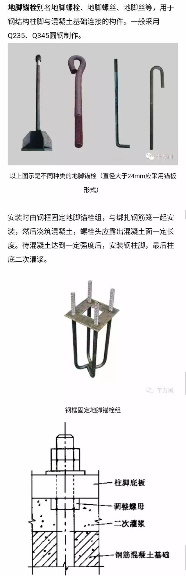 柱脚锚栓的作用图片