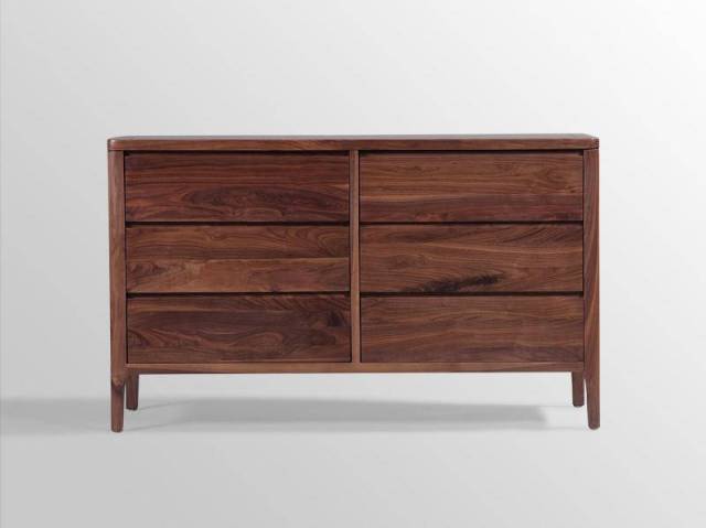 实木材质榫卯结构六斗柜