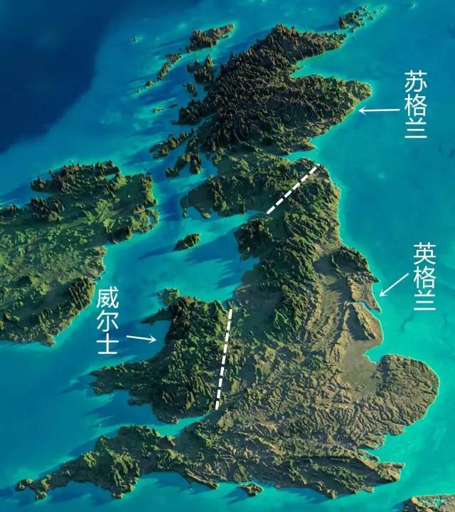 英格兰地形地图图片