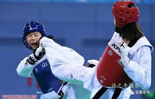 捷报!宜春18岁妹子周俐君夺得天津全运会跆拳道铜牌