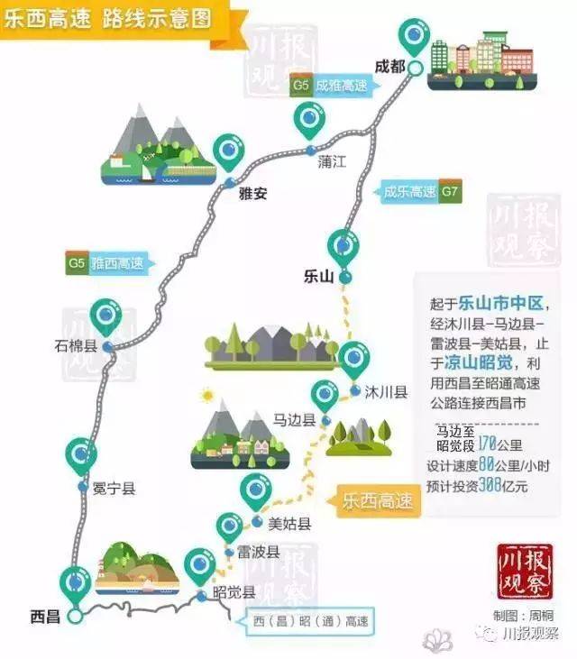 乐山到西昌高速路线图图片