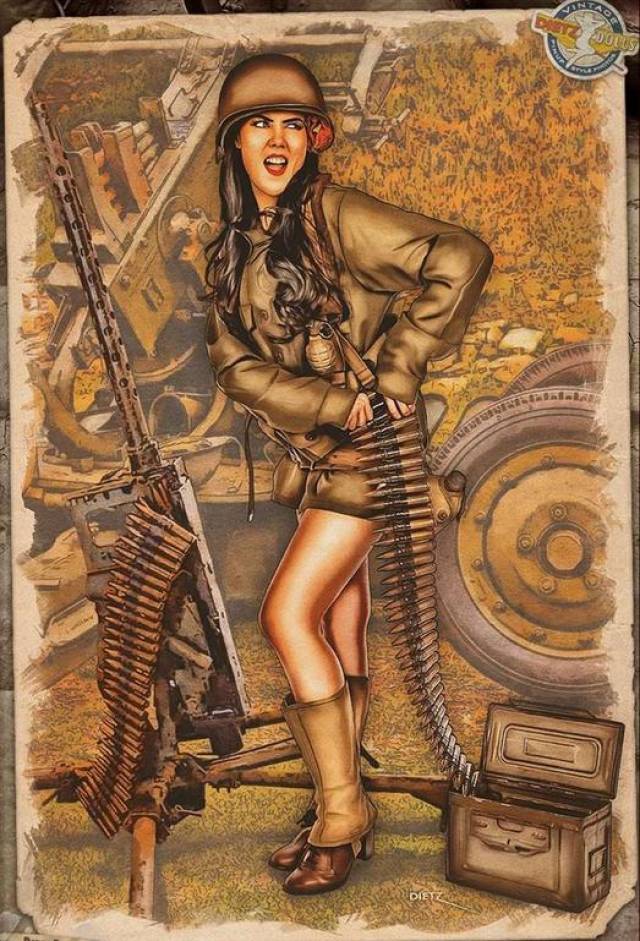 二战女兵宣传海报图片
