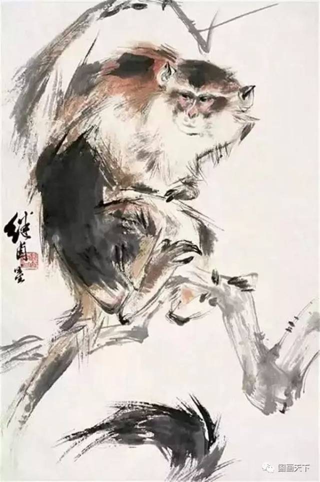 当代画圣”刘继卣写意画猴，形神俱足，活灵活现_搜狐网