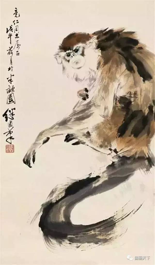 当代画圣”刘继卣写意画猴，形神俱足，活灵活现_搜狐网