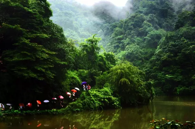 老峨山是峨眉山的姊妹山,雄踞於成都平原西南邊緣,時有煙雲在半山漂浮